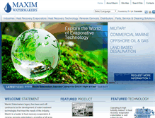 Tablet Screenshot of maximwater.com